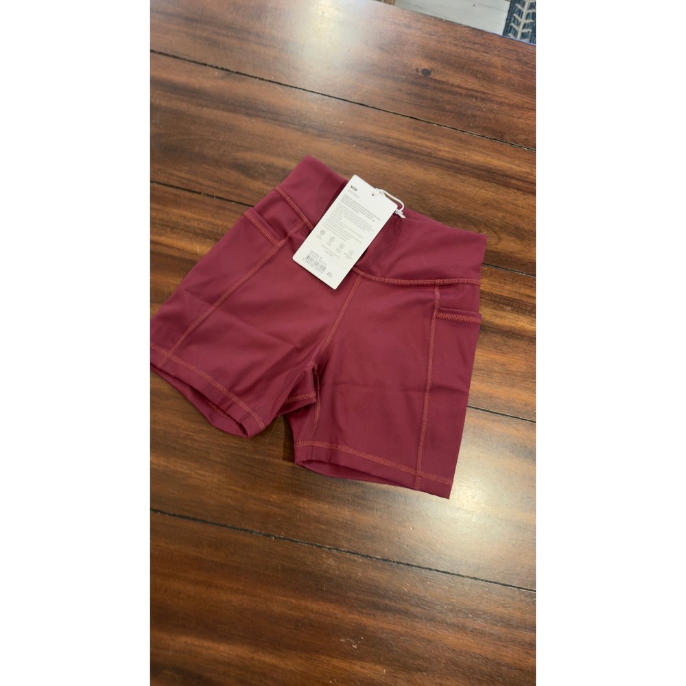 LSKD Elite X-Shorts Dark Cherry Burgundy High Waisted Athletic Pockets NEW NWT - Picture 16 of 16